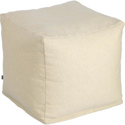 Kave Home - Poef vierkant Nedra 50 x 50 cm beige