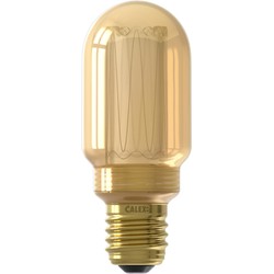LED Glassfiber buis Lamp T45 220-240V 3,5W 120lm E27 goud 1800K, dimbaar - Calex