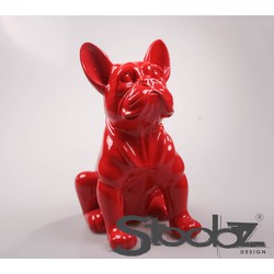 Hond franse bulldog rood 37 cm - Stoobz