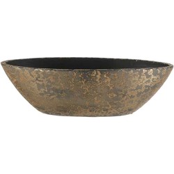 Mica Decorations clemente bloempot ovaal goud maat in cm: 41 x 19 x 15 cm