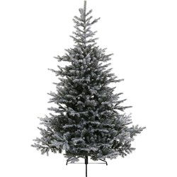Kunstkerstboom snowy Grandis met scharnieren dia 132 cm hoogte 180 cm
