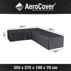AeroCover | Loungesethoes 355 x 275 x 100 x 70(h) | L-vorm Links