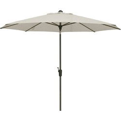 Madison Lissabon stokparasol Ø300 cm automatisch - mellow silver olefin - chestnut kleurig frame