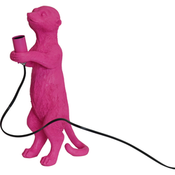 Table Lamp - Meerkat - Polyresin - Pink - 15x10x38cm