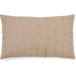 Kave Home - Kussenhoes Sayema van beige katoen met een natuurlijk jute stiksel 30 x 50 cm