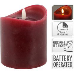 Led Candle 90X100 mm Dark Red