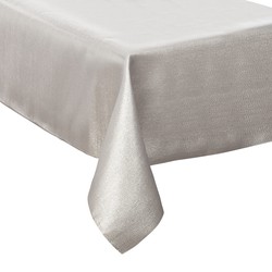 2x stuks tafelkleden/tafellaken wit sparkling effect van polyester formaat 140 x 240 cm - Tafellakens