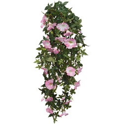 Mica Decorations Petunia Kunstplant - 80 x 20 x 15 cm - Hangend - Roze