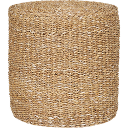 Ward ronde poef van zeegras naturel - Ø 40 cm