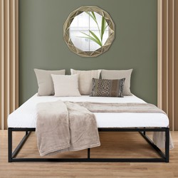 ML-Design metalen bed zwart, 200x140 cm, gemaakt van stalen frame