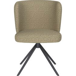 Eetkamerstoel Stan Groen Metalen Swivel - Giga Meubel