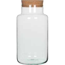 Glazen voorraadpot/snoeppot transparant met deksel H36 cm x D19 cm - Voorraadpot