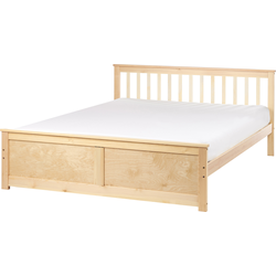 OLENDON - Tweepersoonsbed - Lichtbruin - 160 x 200 cm - Dennenhout