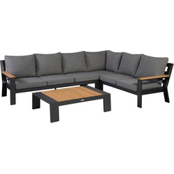 Exotan Valerie Loungeset Buiten - Aluminium - Antraciet - 80x225x290