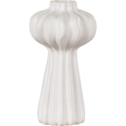 Vase - Vase in ceramic, white, Ø11x20 cm