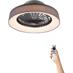 Plafondventilator Ella met verlichting - Ø47cm - 3 snelheden - Afstandsbediening - Grijs