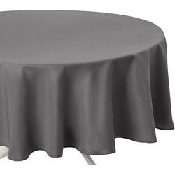 Atmosphera Tafelkleed rond - grijs - D180 cm - Eettafel tafellaken - Tafellakens