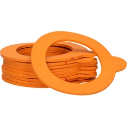 Le parfait - Weckpot inmaakringen - 10x - rubber - oranje - 7 cm - Weckpotten