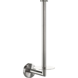 XIVADA Reserverolhouder Banci - Boren - Voor 2 wc rollen - Zilver
