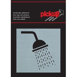 Route Alu Picto 80 x 80 mm Sticker douche