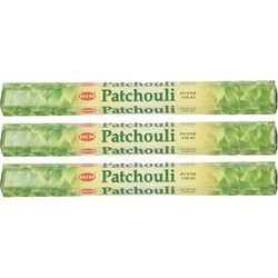Geurstokjes wierook Patchouli - 80x stokjes - 25 cm lang - Wierookstokjes