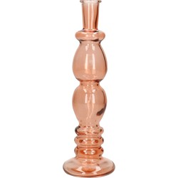 Ideas 4 Seasons Bloemenvaas Florence - zacht oranje glas - helder - D9 x H28 cm - Vazen