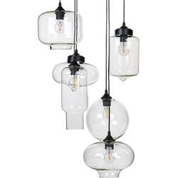 Beliani BEMBOKA - Hanglamp-Transparant-Glas