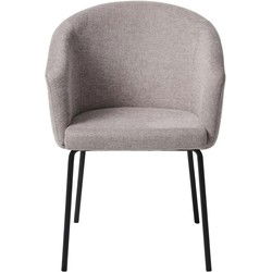 Eetkamerstoel Easton Lichtgrijs Fabric - Giga Living - Set van 2
