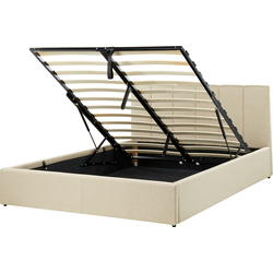 Beliani DREUX - Tweepersoonsbed-Beige-Polyester