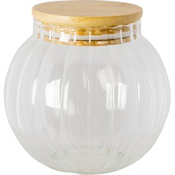 Clayre & Eef Voorraadpot  Ø 9x8 cm Glas Rond Voorraadbus