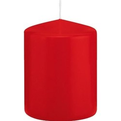 1x Kaarsen rood 6 x 8 cm 29 branduren sfeerkaarsen - Stompkaarsen