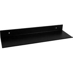 QUVIO Metalen muur plank - Zwart - 40 cm