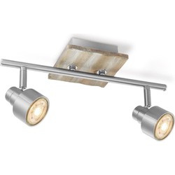 Home sweet home LED opbouwspot Drift 2 lichts ↔ 35,5 cm - mat staal