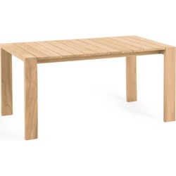 Kave Home - Victoire tuintafel in massief teakhout 200 x 100 cm