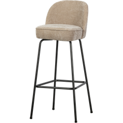 WOOOD Barstoel 80 cm 3D Vogue - Chenille - Zand - 89x50x55 cm