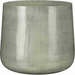 Mica Decorations Bloempot Benson - 26x26x24 cm - Ijzer - Lichtgrijs