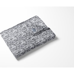 LINNICK Flanel Fleece Deken Bont Rabbit - zilver grijs - 140x200cm