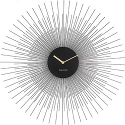 Karlsson - Wandklok Peony Large - Zwart- Ø60cm
