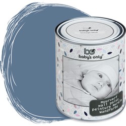 Baby's Only Muurverf mat voor binnen - Babykamer & kinderkamer - Vintage Blue - 1 liter - Op waterbasis - 8-10m² schilderen - Makkelijk afneembaar