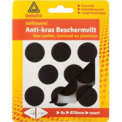 Anti-krasvilt rond 28mm zwart