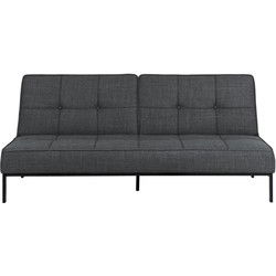 Slaapbank 2-Zits - Grijs Stof - Zithoogte 41cm - 95x198x87cm - Lou