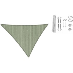 Shadow Comfort driehoek 3,5x4x4,5m Moonstone Green met Bevestigingsset
