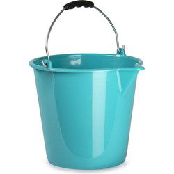 PlasticForte Huishoudemmer - lichtblauw - 9 liter - Emmers