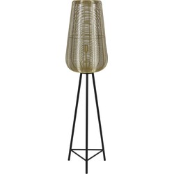 Light&living Vloerlamp driepoot Ø37x147 cm ADETA goud+mat zwart