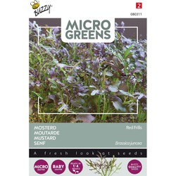 5 stuks - Microgreens Mosterd Red Frills