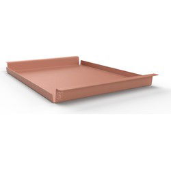 Hocker dienblad beigerood