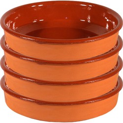 10x Terracotta tapas borden/schalen 21 cm - Snack en tapasschalen