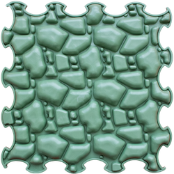 Ortoto Ortoto Sensory Massage Puzzle Mat Stones Midnight Green