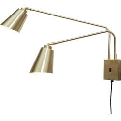 Wandlamp Bremen - Goud - 130x60x49cm - 2L