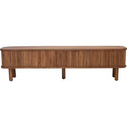 Tv-meubel Naturel Mangohout - Schuifdeuren - 200x40x50cm - Maria